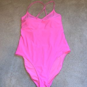 Aerie Pink One Piece Swim Suit